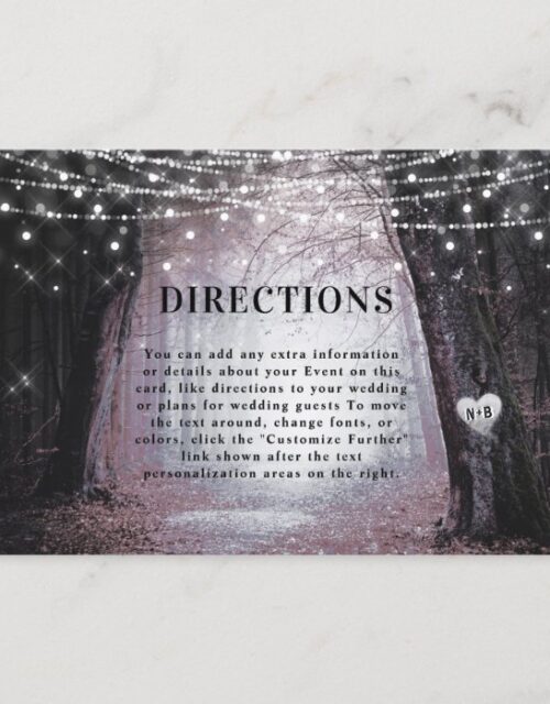 Evermore | Enchanted Forest Wedding Directions Enclosure Card