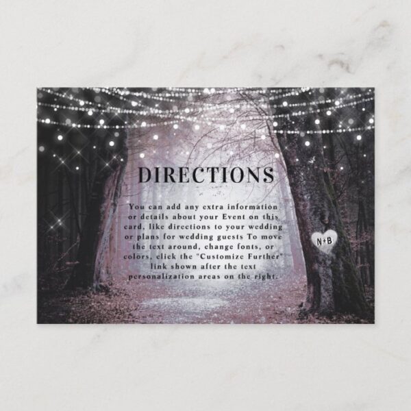 Evermore | Enchanted Forest Wedding Directions Enclosure Card