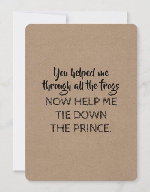 Fairy tale Style Funny Will you be my Bridesmaid Invitation