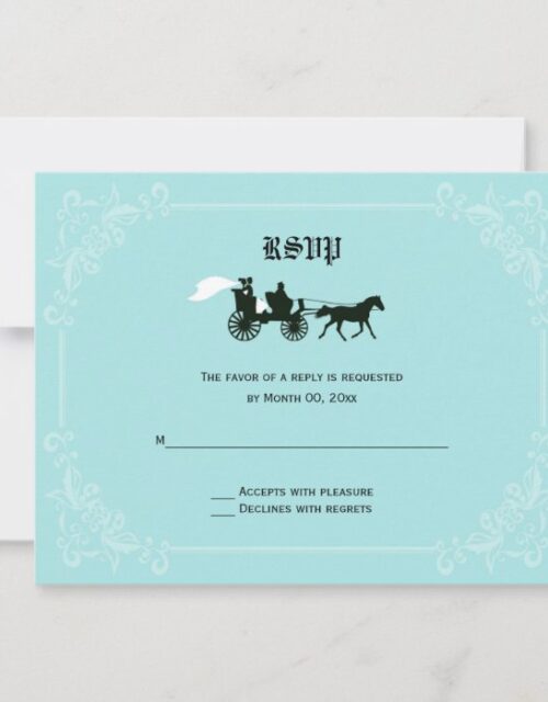Fairytale Horse and Carriage RSVP Response Cards