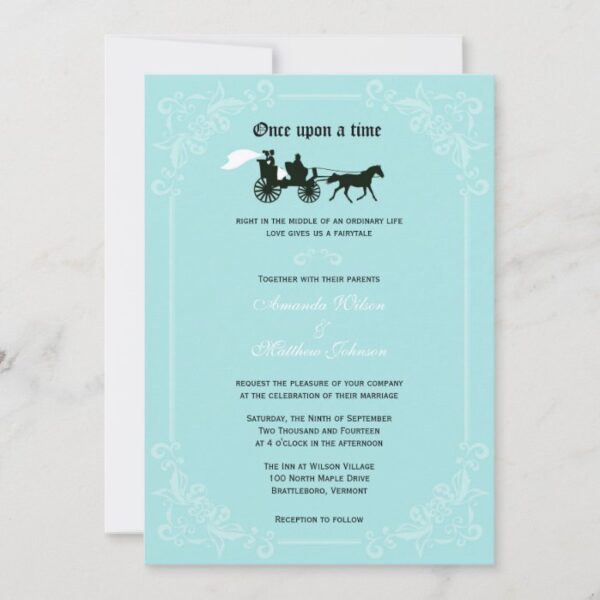Fairytale Horse and Carriage Wedding Invitations