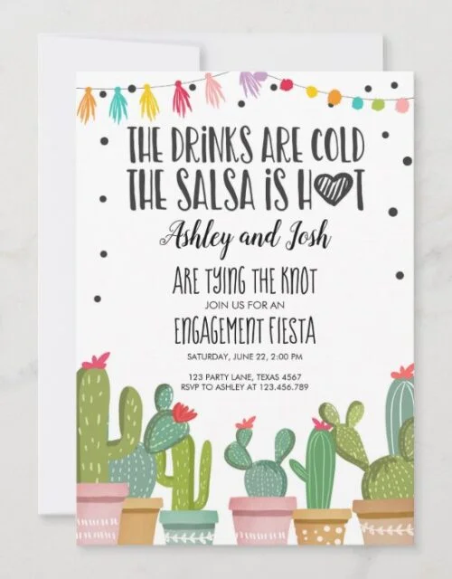 Fiesta Engagement Invitation Bridal Shower Couples