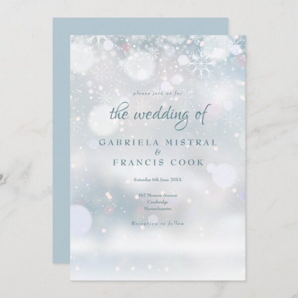 First Snowflakes Wedding Invitation