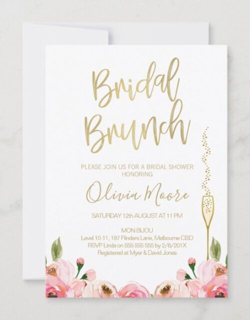 Floral Bridal Brunch Bridal Shower Invitation