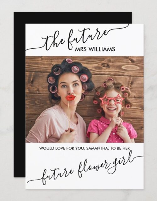 Flower Girl Proposal from Future Mrs Photo Invitation