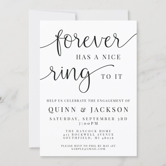 forever has a nice ring to it engagement invite ra899fb69ee864e34bc9c6f2fd8e9fd05 tcvqa 699