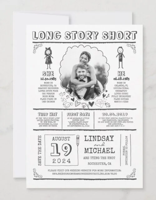 Fun Casual and Cute Save the Date Photo