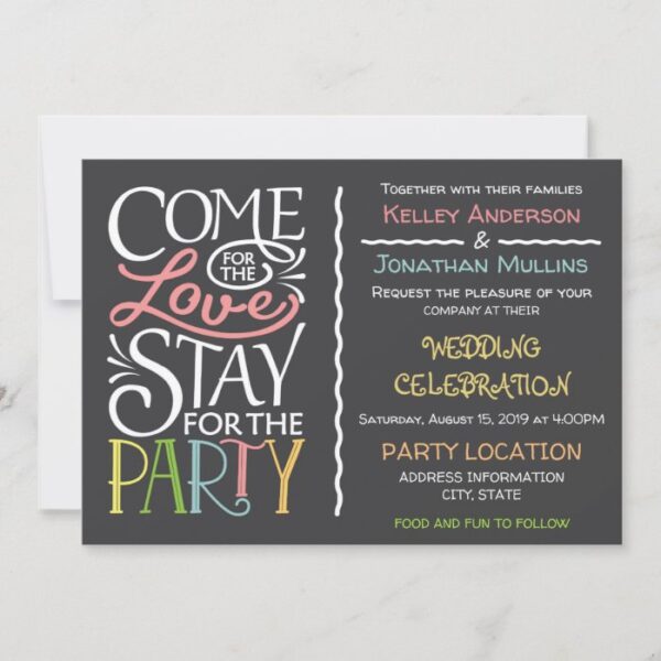 Fun wedding invitation design