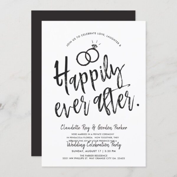 Happily ever after | Post Wedding Party Invitation