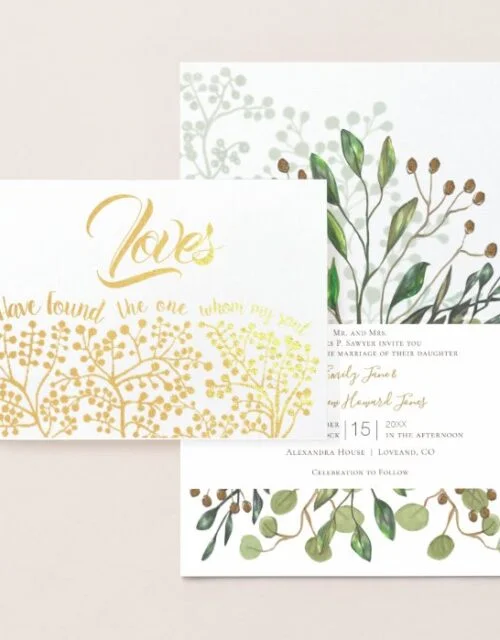 I Have Found the One My Soul Loves Wedding Foil Card