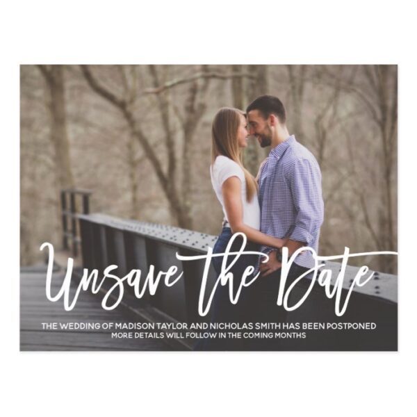 Landscape Picture Wedding Unsave The Date Postcard