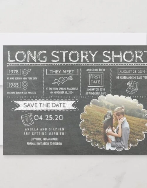 Long Story Short | Funny | Photo Save the Date