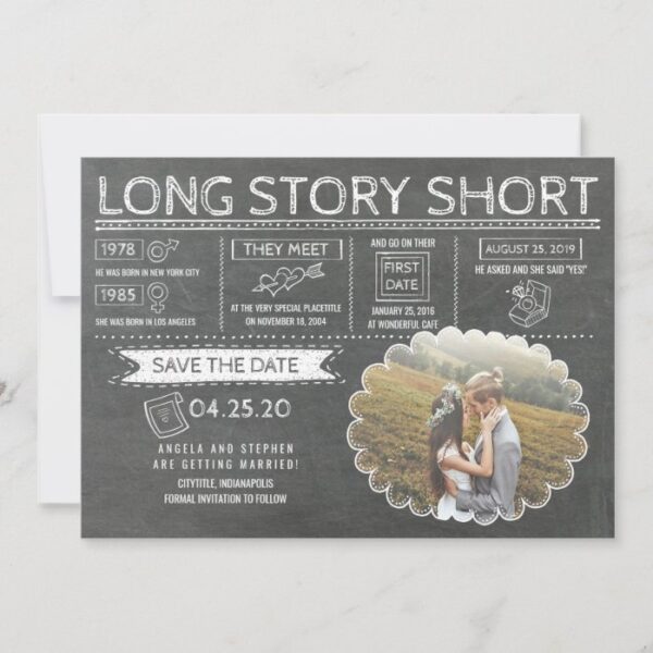 Long Story Short | Funny | Photo Save the Date