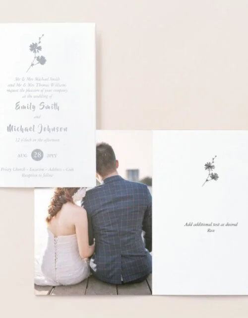 Luxury REAL FOIL WEDDING Photo Folded 3 Program