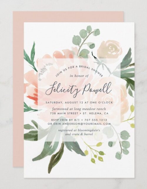 Midsummer Floral Bridal Shower Invitation