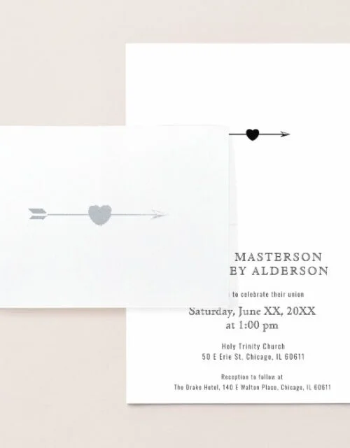 Minimalist Folded | Foil Card | Horizontal