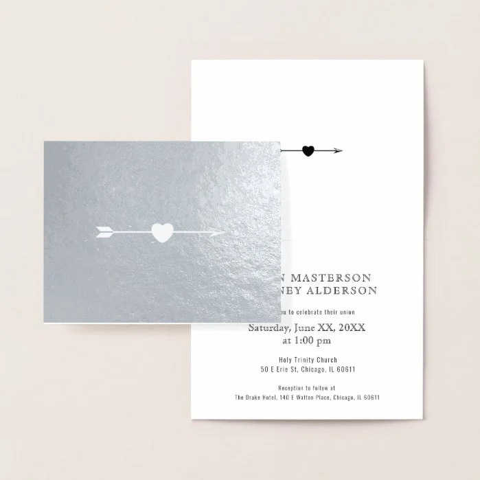 Minimalist Folded | Reverse Foil Card | Horizontal
