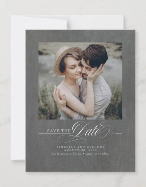 Minimalist Modern Elegant Save the Date Photo