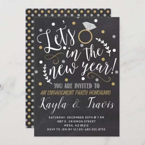 New Year's Eve Engagement Party Invitation