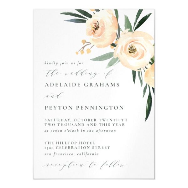 Paeonia Wedding Magnetic Invitation