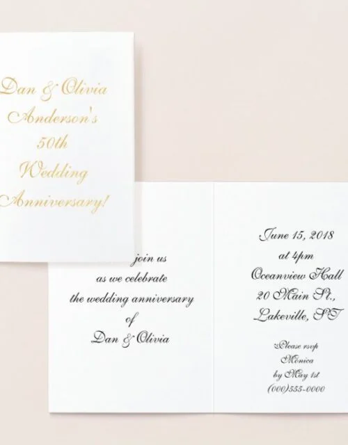 Personalized 50th Anniversary Invitations