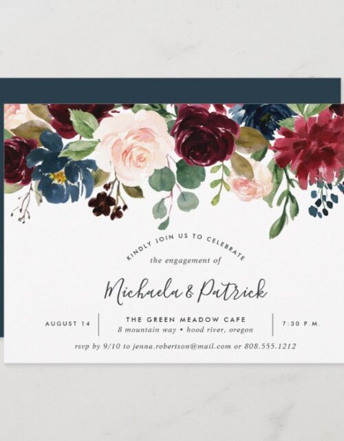 Radiant Bloom Engagement Party Invitation