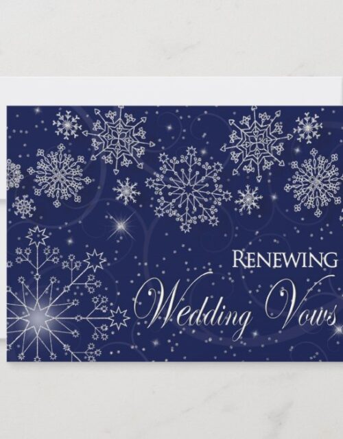 RENEWING WEDDING VOWS - INVIATION-WINTER-SNOW INVITATION