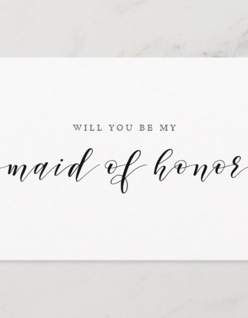Rustic Country Wedding Be My Maid of Honor Invitation Postcard