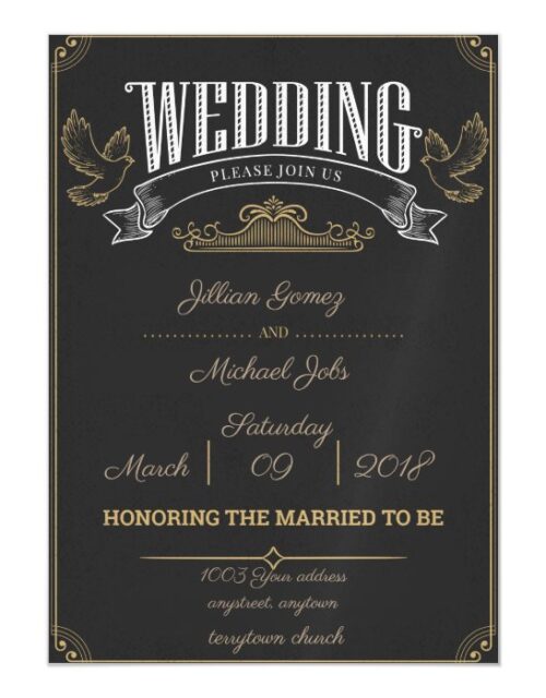 Rustic wedding invitation magnet, Customize me!