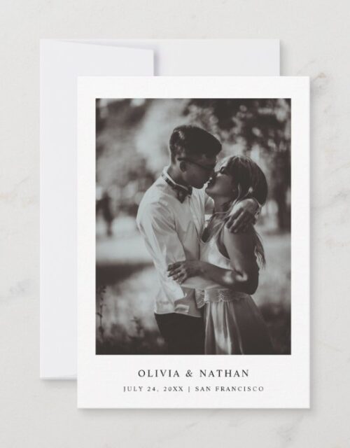 Simple Elegant Text and Photo | Wedding Save The Date