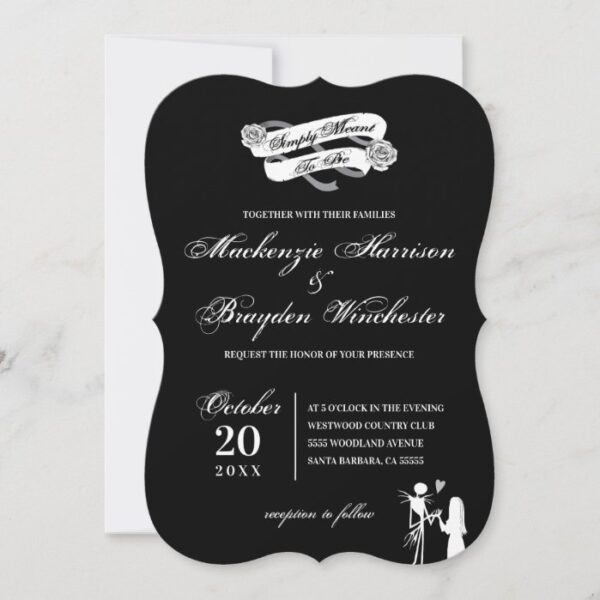 Simply Meant To Be - Wedding Invitation