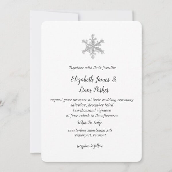 Snowflake Wedding Invitation