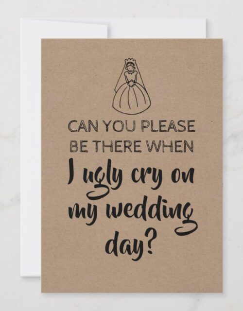 Sweet Funny Bridesmaid / Maid of Honor Proposal Invitation