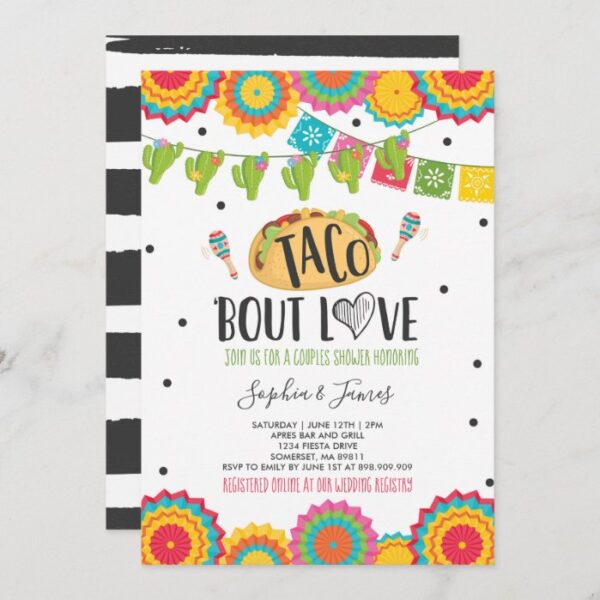 Taco 'Bout Love Couples Engagement Fiesta Party Invitation