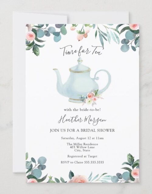 Time for Tea Bridal Shower Invitation
