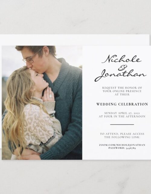 Virtual Online Photo Wedding Invitation
