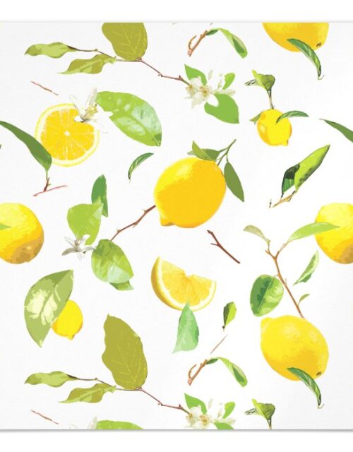 Watercolor Lemon & Leaves 2 Magnetic Invitation