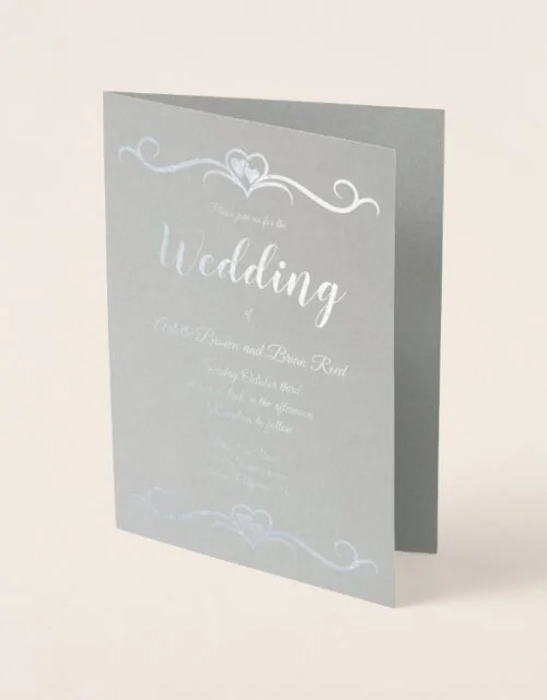 Wedding Hearts Foil Card