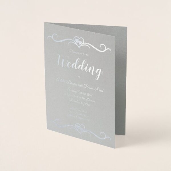 Wedding Hearts Foil Card