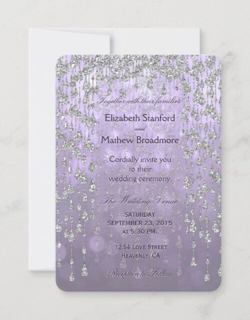 Wedding Invitation | Crystal Palace Lavender