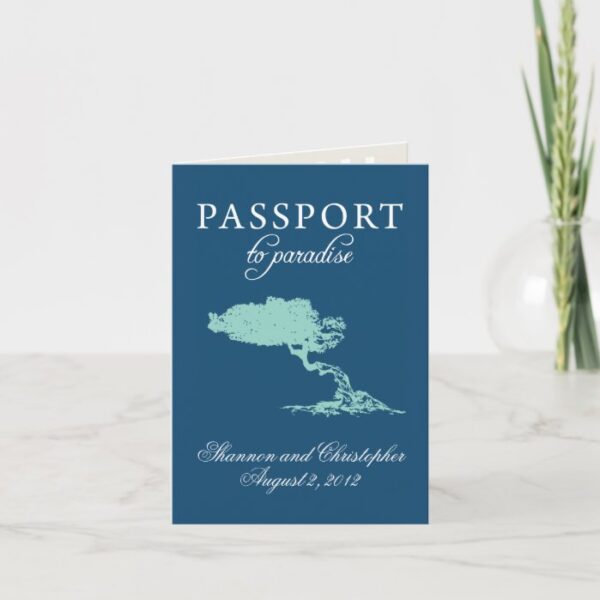 Wedding Passport Invitation to Aruba