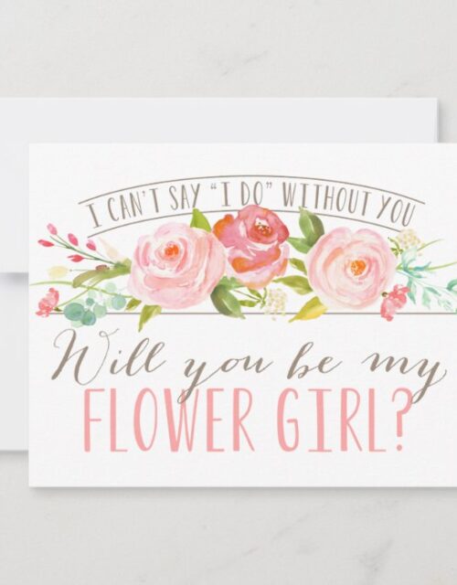 Will You Be My Flower Girl | Bridesmaid Invitation