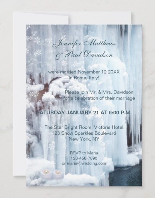 Winter Elope or Post Wedding Party Invitation