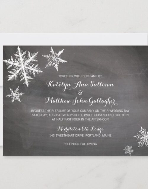 Winter Frost Snowflakes | Wedding Invitation