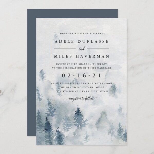 Winter Reverie Wedding Invitation