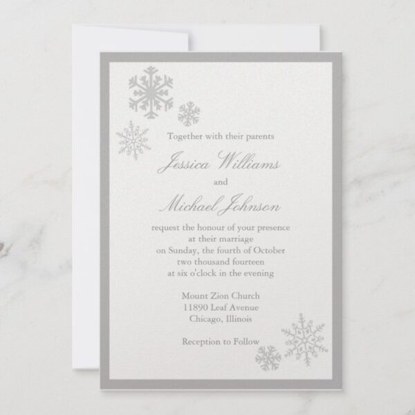 Winter Wonderland Wedding Invitation