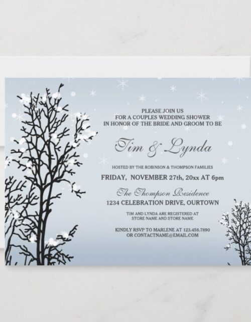Winter Wonderland Wedding Shower Invitation