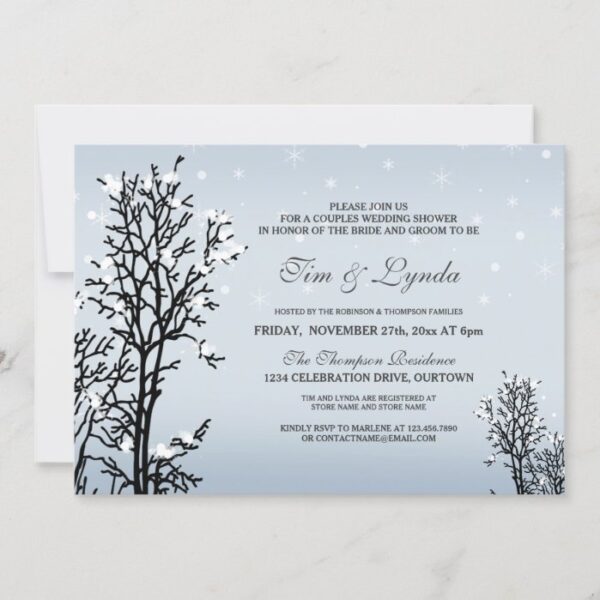 Winter Wonderland Wedding Shower Invitation