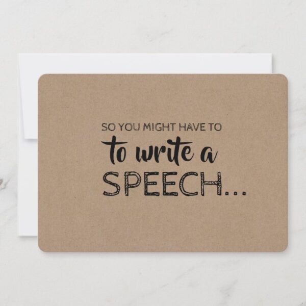 Write a Speech - Funny Groomsman Proposal Invitation