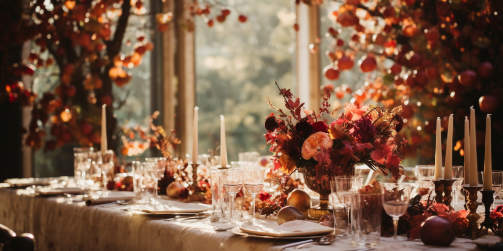 Classic Autumn Wedding Table Invitations